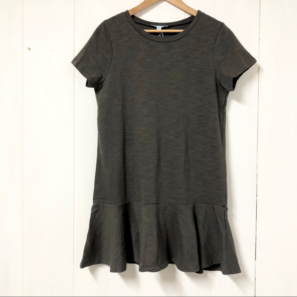 She + Sky Grey T Shirt Peplum Shift Dress